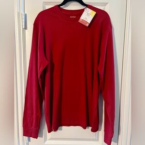 NWT Burt’s Bees Red Pajama Top (top only)